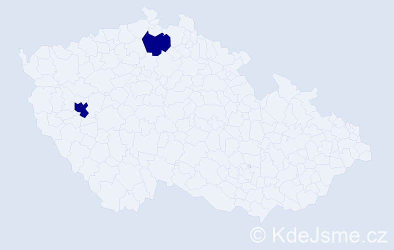 Jméno: 'Wanesa', počet výskytů 2 v celé ČR