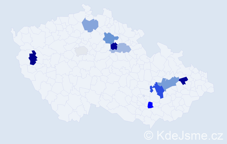 Jméno: 'Bedřicha', počet výskytů 13 v celé ČR