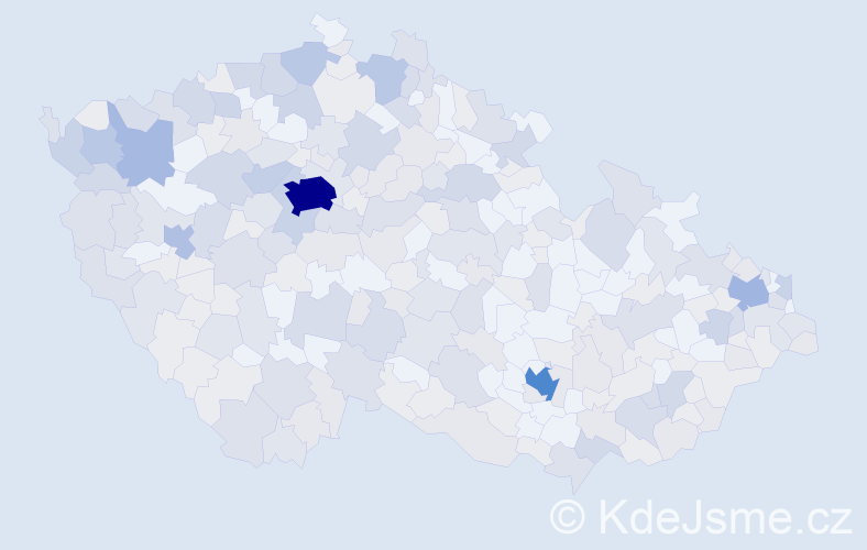 Jméno: 'Jessica', počet výskytů 643 v celé ČR