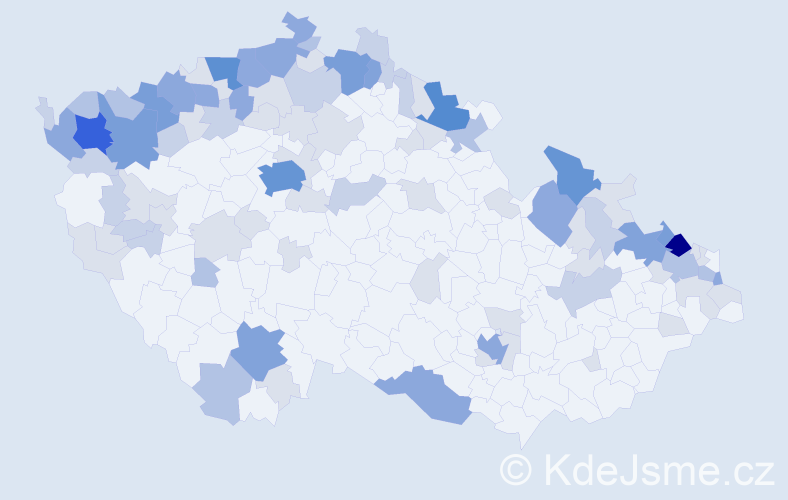 Jméno: 'Günter', počet výskytů 260 v celé ČR