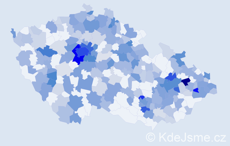 Jméno: 'Amélie', počet výskytů 646 v celé ČR