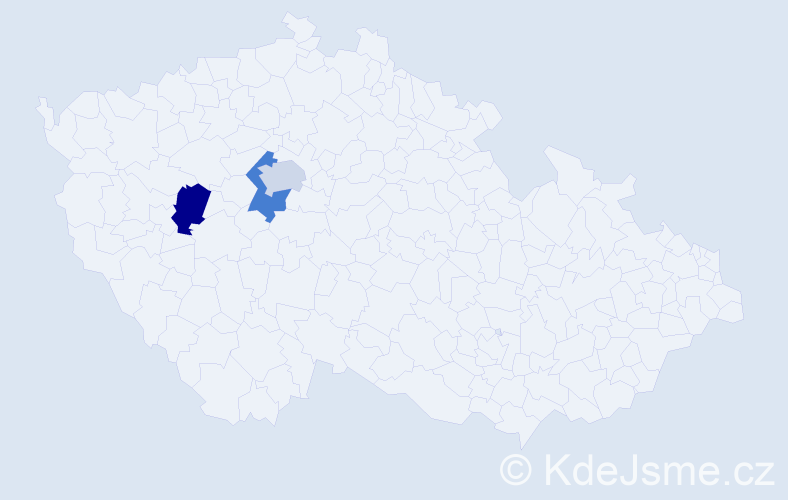 Jméno: 'Dúc', počet výskytů 3 v celé ČR