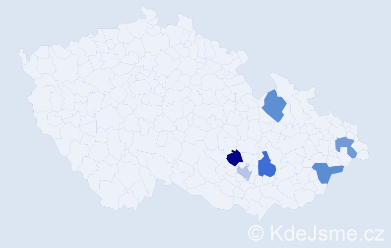 Jméno: 'Daren', počet výskytů 6 v celé ČR