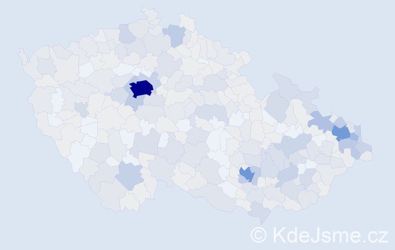 Jméno: 'Teodor', počet výskytů 967 v celé ČR