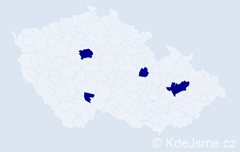 Jméno: 'Jan Benjamin', počet výskytů 4 v celé ČR