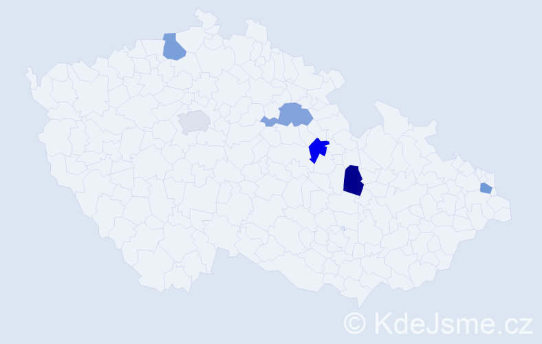 Jméno: 'Pankrác', počet výskytů 6 v celé ČR