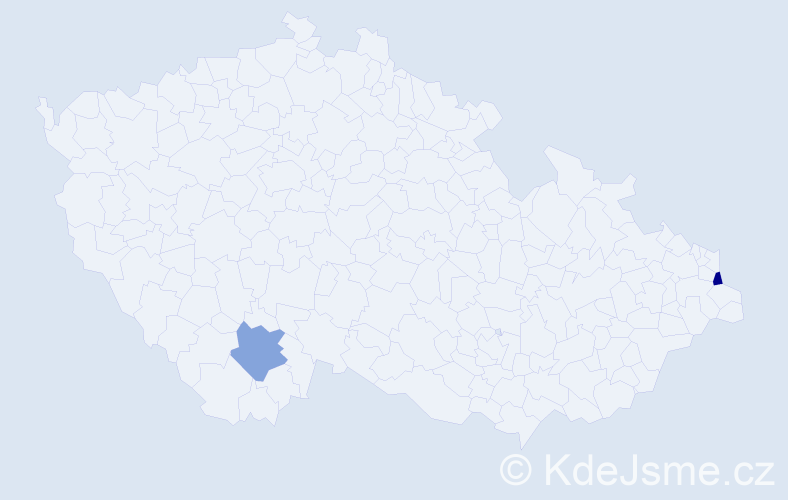 Jméno: 'Jakub Andrew', počet výskytů 2 v celé ČR