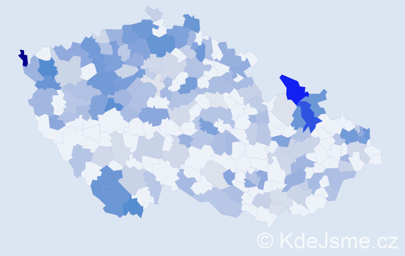 Jméno: 'Etela', počet výskytů 388 v celé ČR