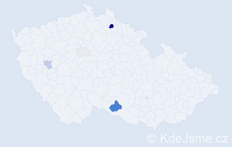 Jméno: 'Fedir', počet výskytů 4 v celé ČR