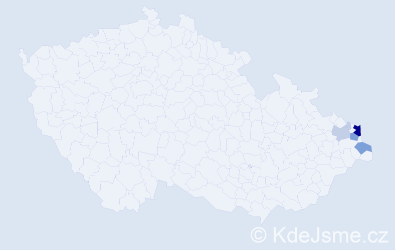 Jméno: 'Měčislav', počet výskytů 19 v celé ČR