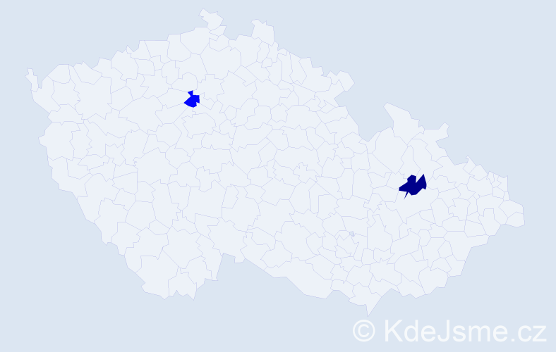 Jméno: 'Trojan', počet výskytů 2 v celé ČR