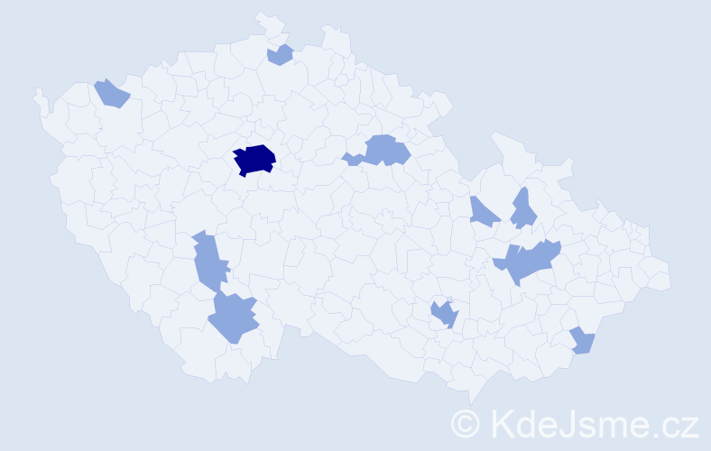 Jméno: 'Matija', počet výskytů 20 v celé ČR