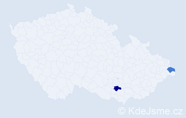 Jméno: 'Anna Beata', počet výskytů 2 v celé ČR