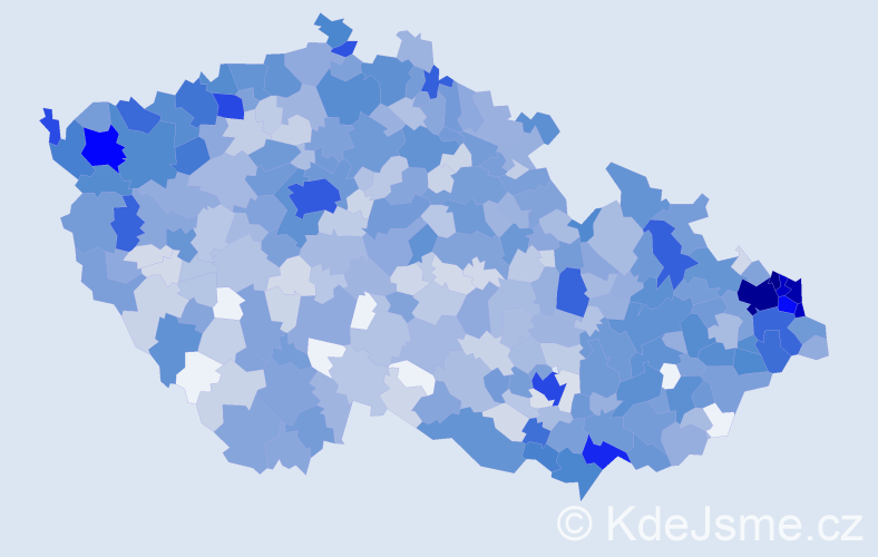 Jméno: 'Viera', počet výskytů 2230 v celé ČR
