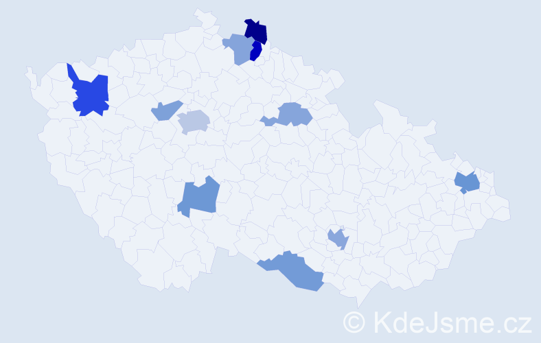Jméno: 'Borislav', počet výskytů 18 v celé ČR