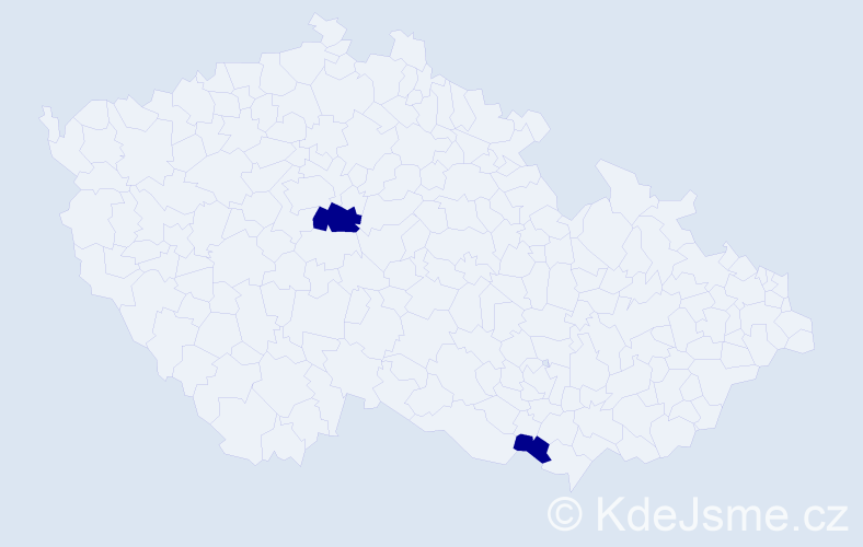 Jméno: 'Alissa', počet výskytů 2 v celé ČR