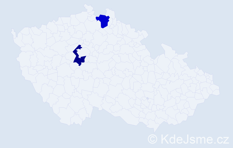 Jméno: 'Natela', počet výskytů 2 v celé ČR