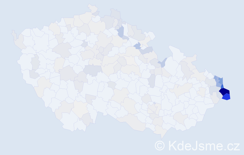 Jméno: 'Danuta', počet výskytů 459 v celé ČR