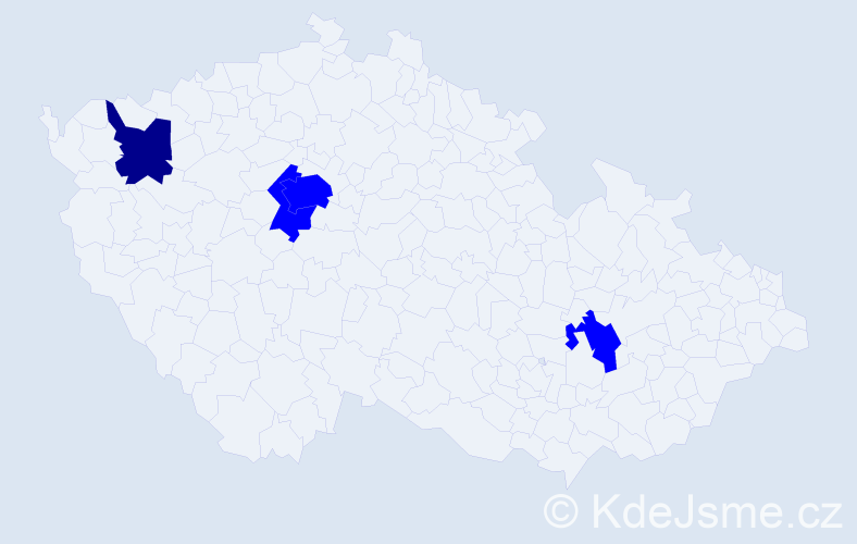 Jméno: 'Sveta', počet výskytů 5 v celé ČR