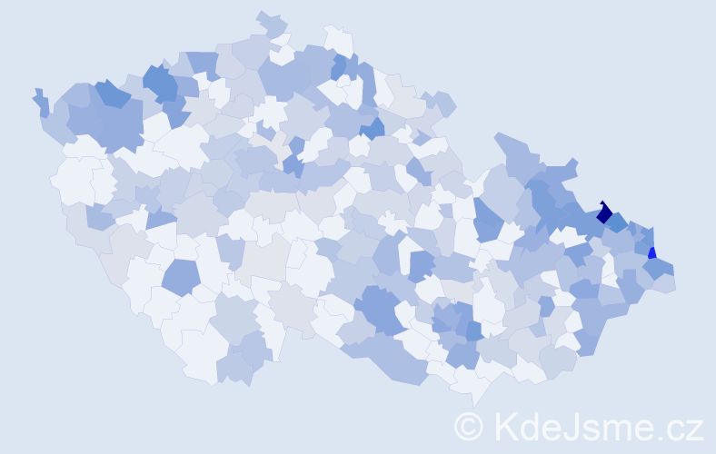 Jméno: 'Lýdie', počet výskytů 457 v celé ČR