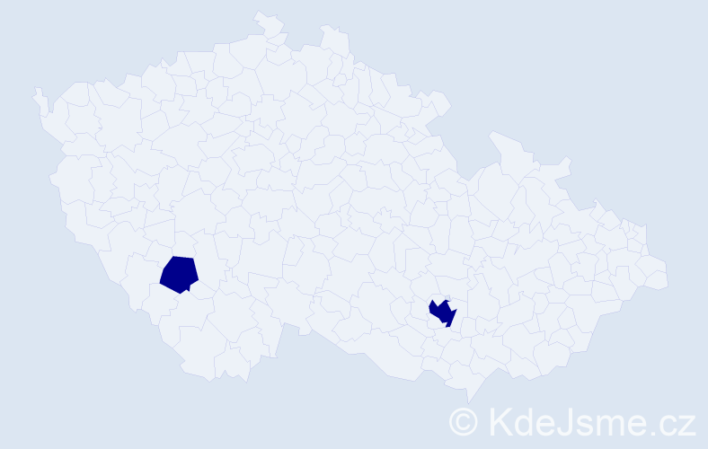 Jméno: 'Jamuna', počet výskytů 2 v celé ČR