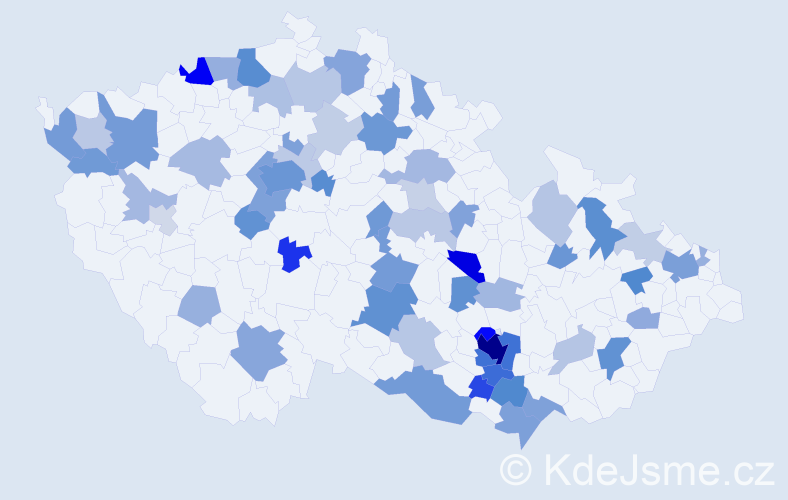 Jméno: 'Yvonne', počet výskytů 155 v celé ČR