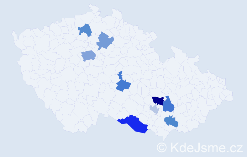 Jméno: 'Erdenebayar', počet výskytů 16 v celé ČR