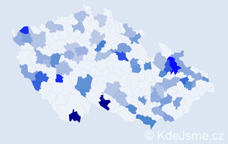 Jméno: 'Lilien', počet výskytů 109 v celé ČR