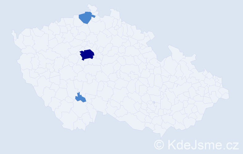 Jméno: 'Andrius', počet výskytů 5 v celé ČR