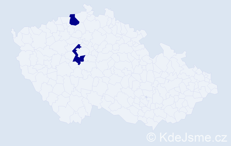 Jméno: 'Klaus Jurgen', počet výskytů 2 v celé ČR