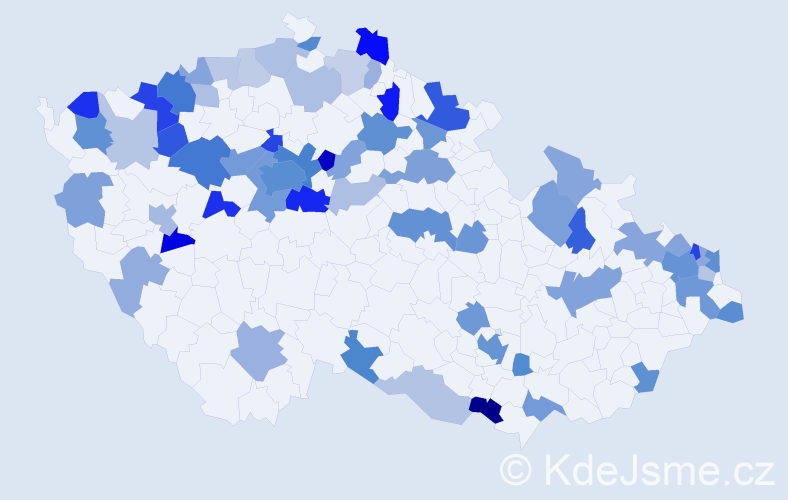 Jméno: 'Barnabáš', počet výskytů 149 v celé ČR