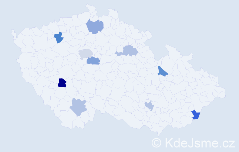 Jméno: 'Matija', počet výskytů 13 v celé ČR
