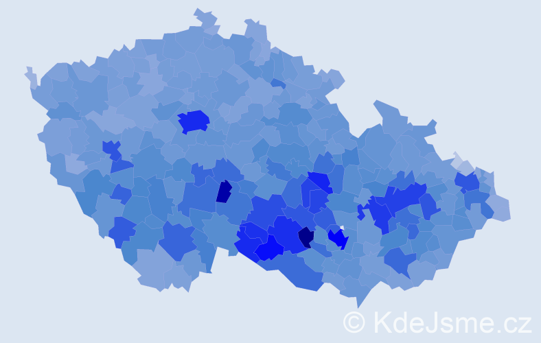 Jméno: 'Milada', počet výskytů 29546 v celé ČR