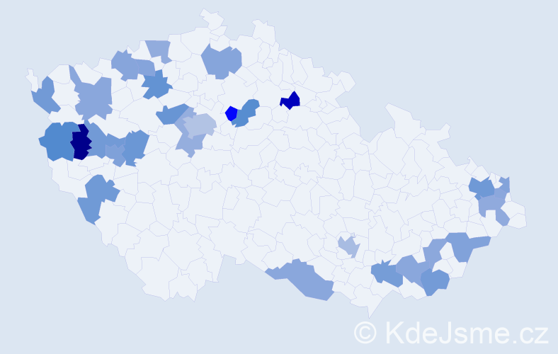Jméno: 'Otýlie', počet výskytů 40 v celé ČR