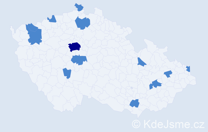 Jméno: 'Leticie', počet výskytů 15 v celé ČR