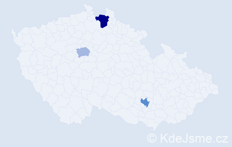 Jméno: 'Marten', počet výskytů 3 v celé ČR