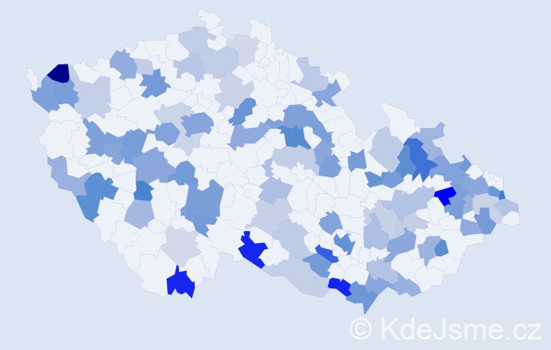 Jméno: 'Lilien', počet výskytů 166 v celé ČR