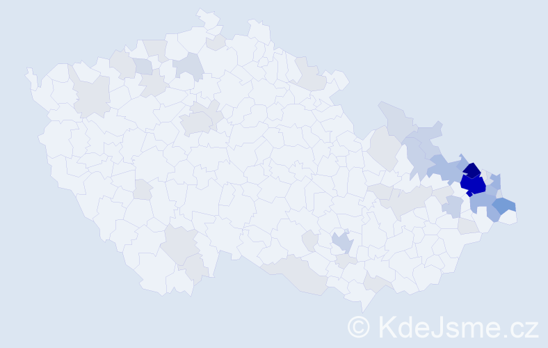 Jméno: 'Edeltruda', počet výskytů 151 v celé ČR