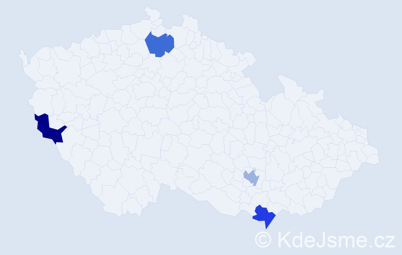 Jméno: 'Sadat', počet výskytů 4 v celé ČR