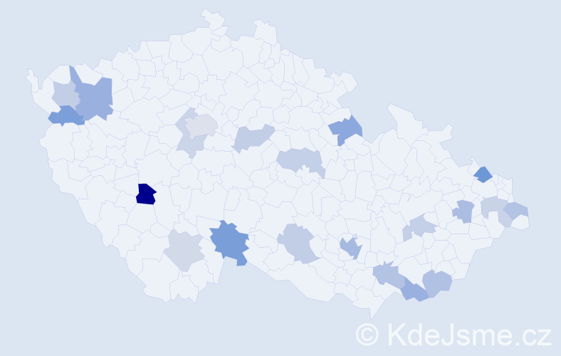 Jméno: 'Frederika', počet výskytů 32 v celé ČR