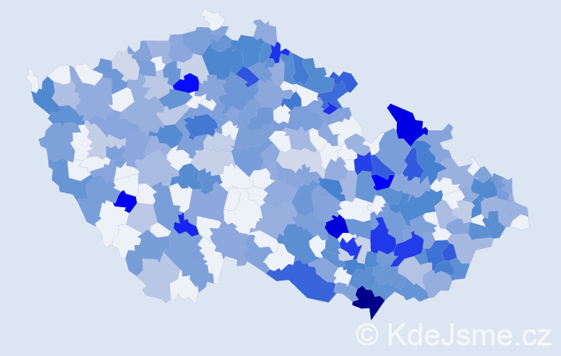 Jméno: 'Lubomíra', počet výskytů 549 v celé ČR