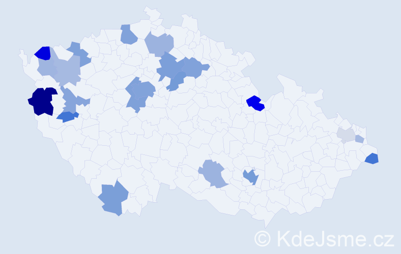 Jméno: 'Georgij', počet výskytů 45 v celé ČR