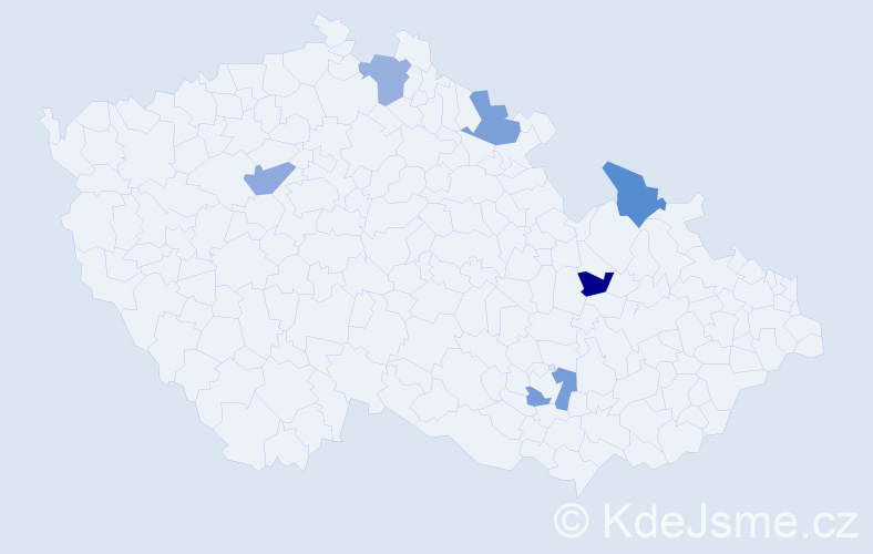 Jméno: 'Baruška', počet výskytů 6 v celé ČR