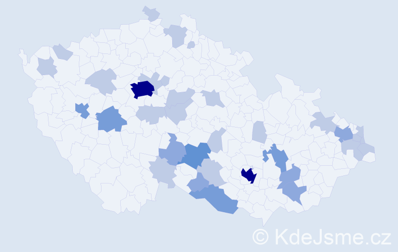 Jméno: 'Lambert', počet výskytů 68 v celé ČR