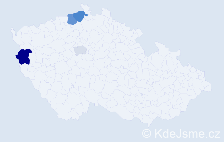 Jméno: 'Nong', počet výskytů 4 v celé ČR