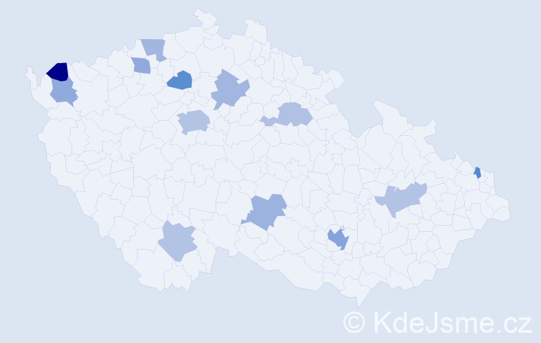 Jméno: 'Lana', počet výskytů 21 v celé ČR