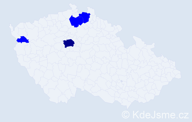 Jméno: 'Ištvan', počet výskytů 5 v celé ČR
