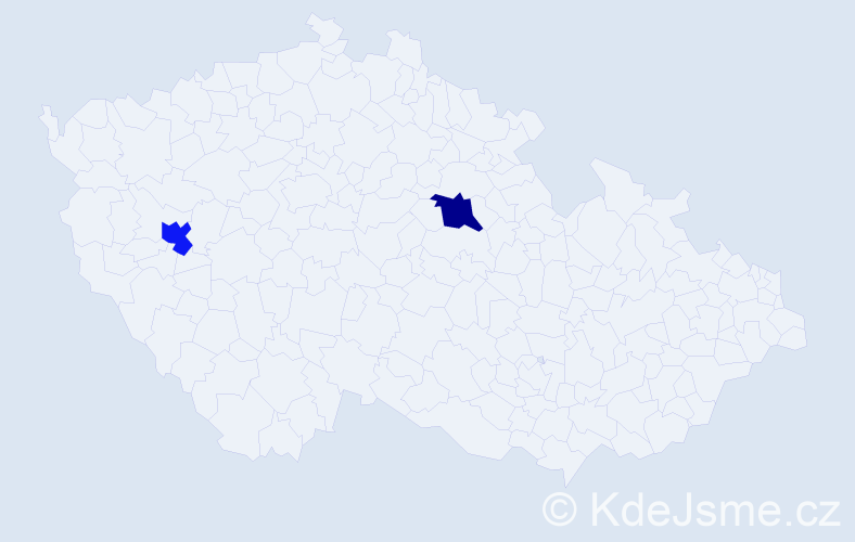 Jméno: 'Dimcho', počet výskytů 2 v celé ČR