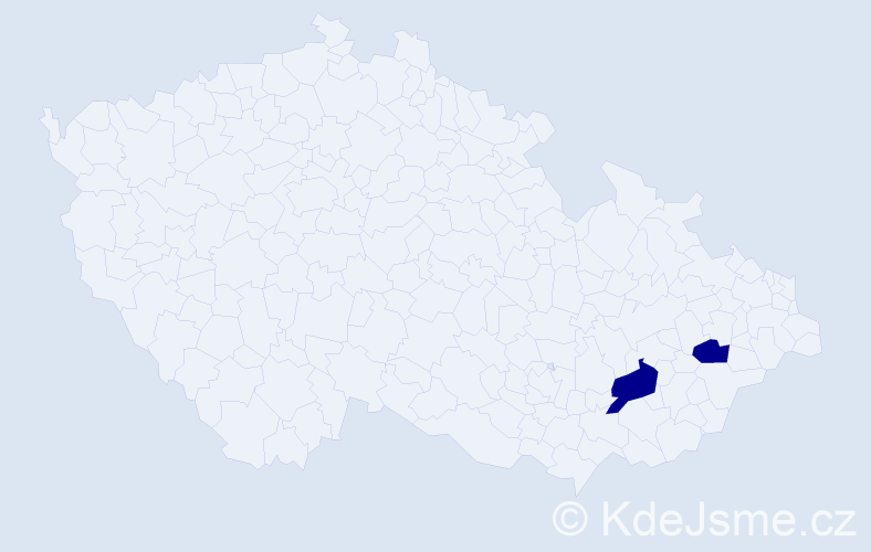 Jméno: 'Věrek', počet výskytů 2 v celé ČR