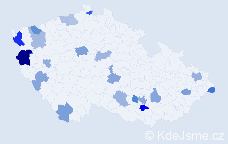 Jméno: 'Hoang Long', počet výskytů 46 v celé ČR